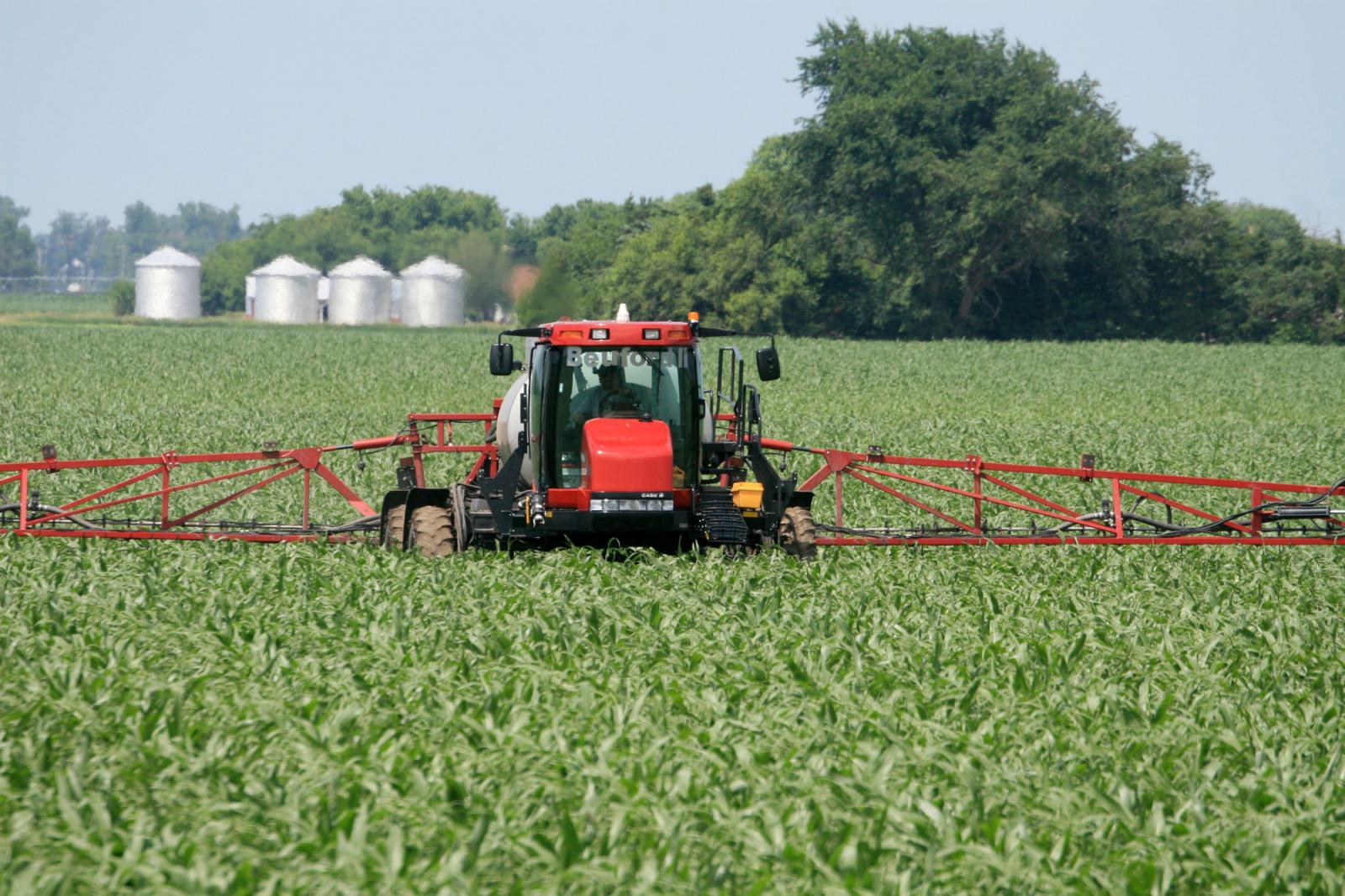 spraying field